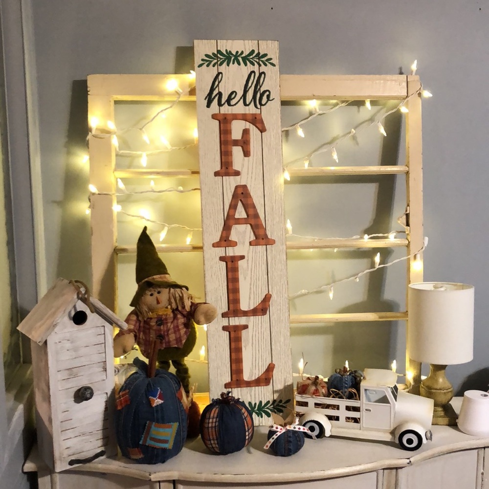 Hello Fall Lighted Porch Sign - Picture 2 of 9
